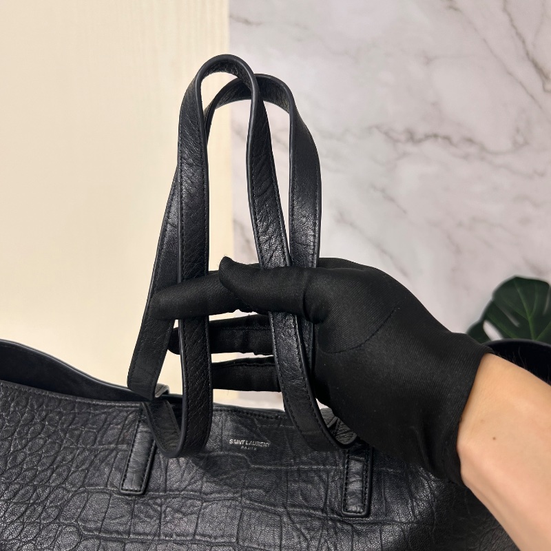 Saint Laurent YSL 鱷魚壓紋皮革托特包 2017年-13