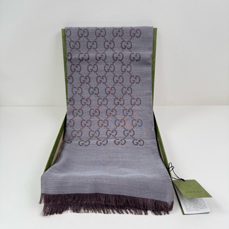 Gucci/古馳 全新羊毛雙面圍巾-1