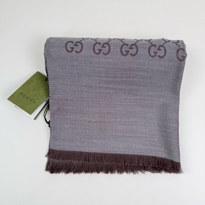 Gucci/古馳 全新羊毛雙面圍巾-3
