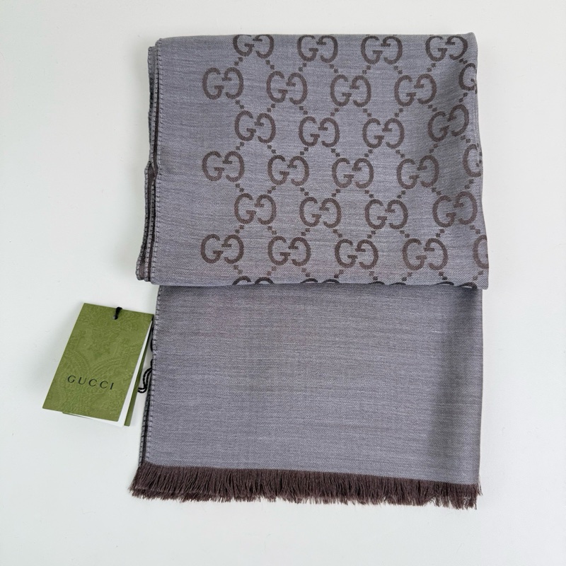 Gucci/古馳 全新羊毛雙面圍巾-5