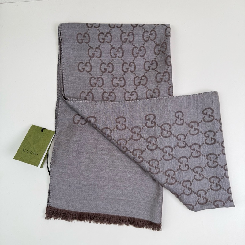 Gucci/古馳 全新羊毛雙面圍巾-6