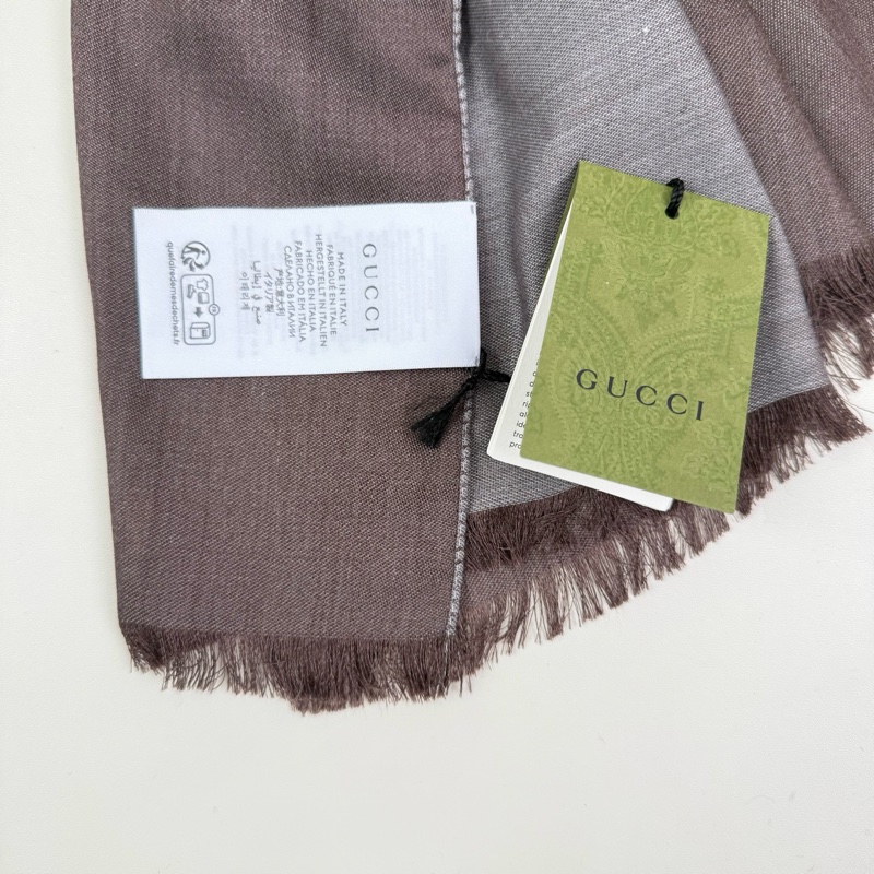 Gucci/古馳 全新羊毛雙面圍巾-7