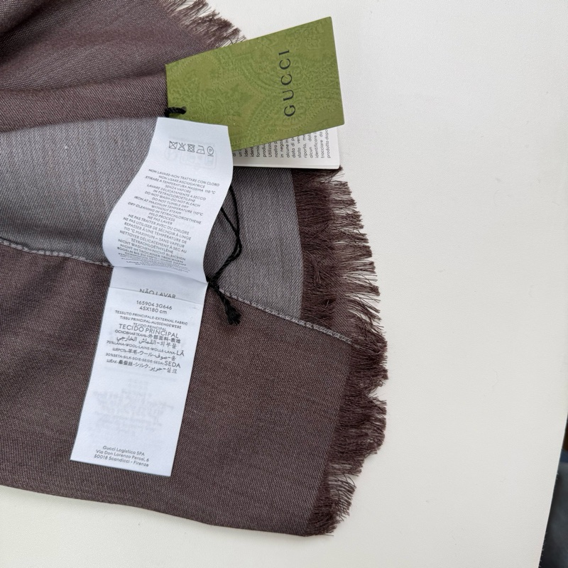 Gucci/古馳 全新羊毛雙面圍巾-8