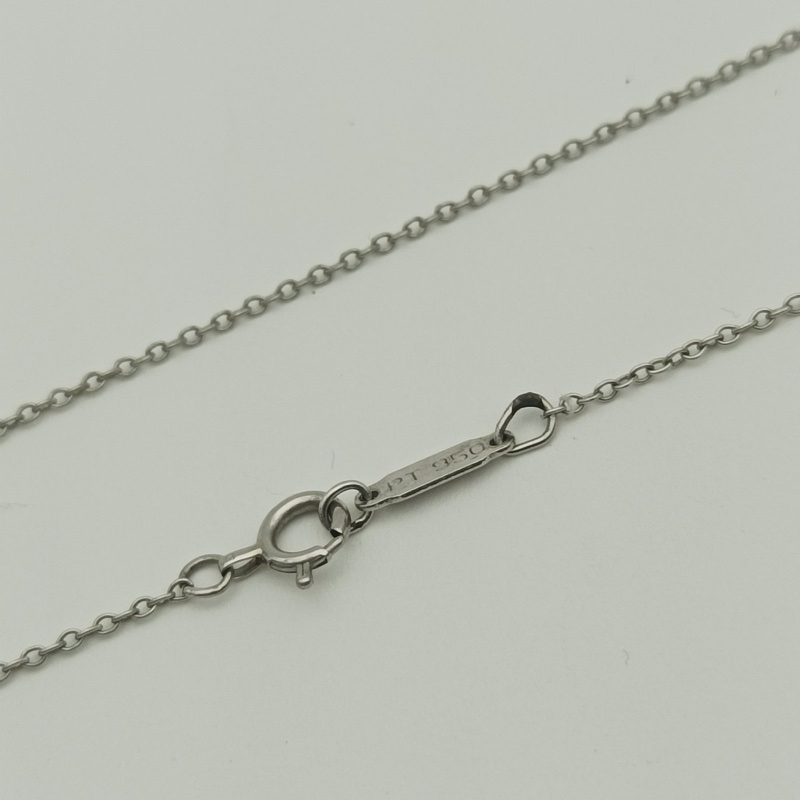 TIFFANY&CO 滿鑽十字架小號1.8cm鑽石/pt950項鏈-3