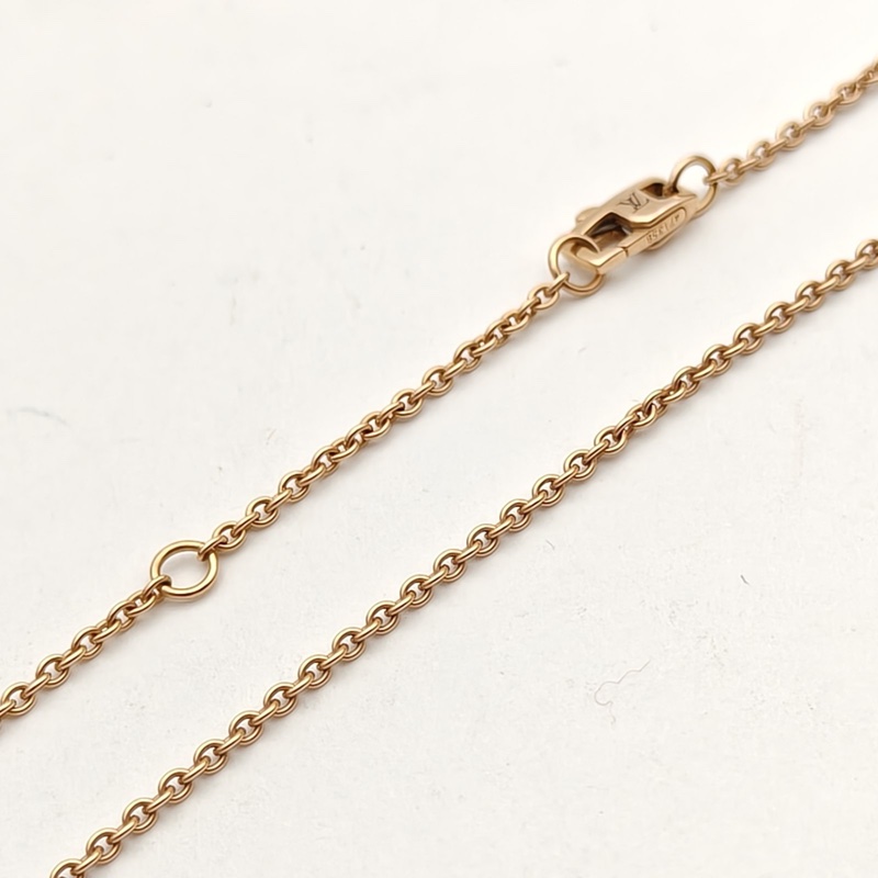 LOUIS VUITTON 18K玫瑰金四葉草貝母項鏈18K-3