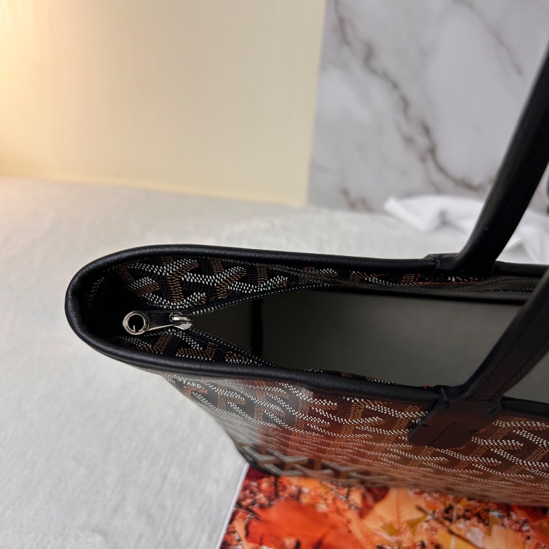 Goyard Artois 黑色老花拉鍊托特包 2022年-22