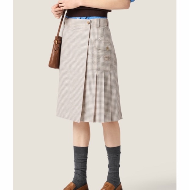 Miu Miu 女士 格紋半身裙IT-36 IT-38 IT-40 IT-42 IT-44碼-2