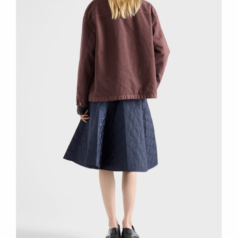 Prada 女士 Re-Nylon 圓裙IT-36 IT-38 IT-40 IT-42 IT-44碼模特身高180CM，穿38碼-3