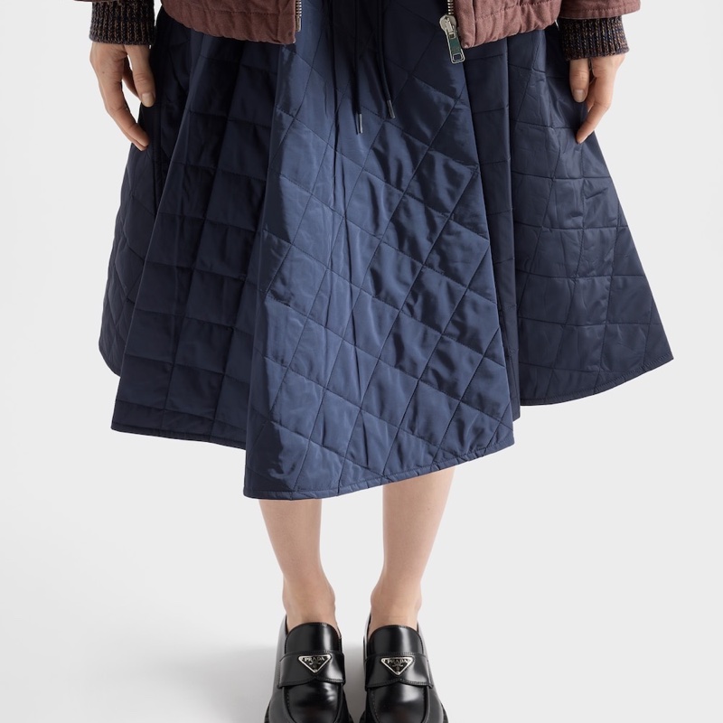 Prada 女士 Re-Nylon 圓裙IT-36 IT-38 IT-40 IT-42 IT-44碼模特身高180CM，穿38碼-4