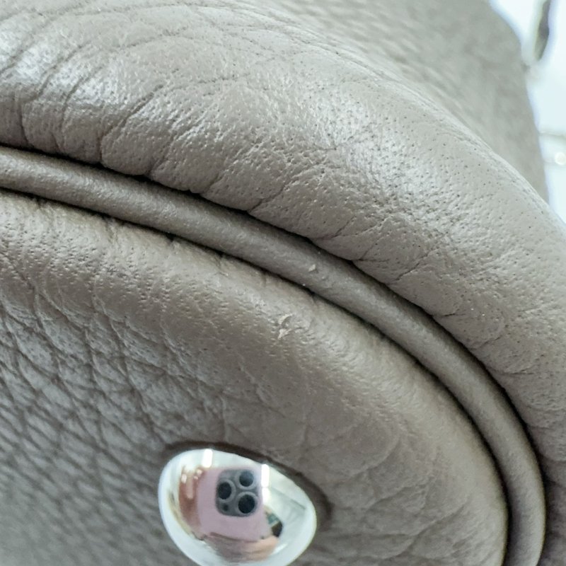 Hermes大象灰T/C皮銀扣bolide 31手提側背包-11