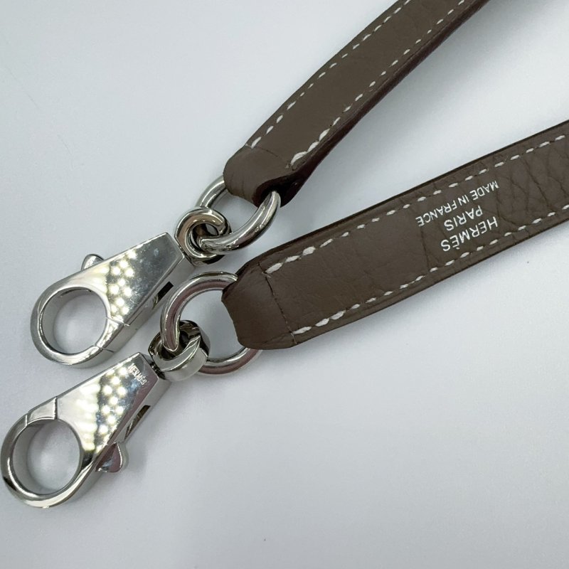 Hermes大象灰T/C皮銀扣bolide 31手提側背包-14