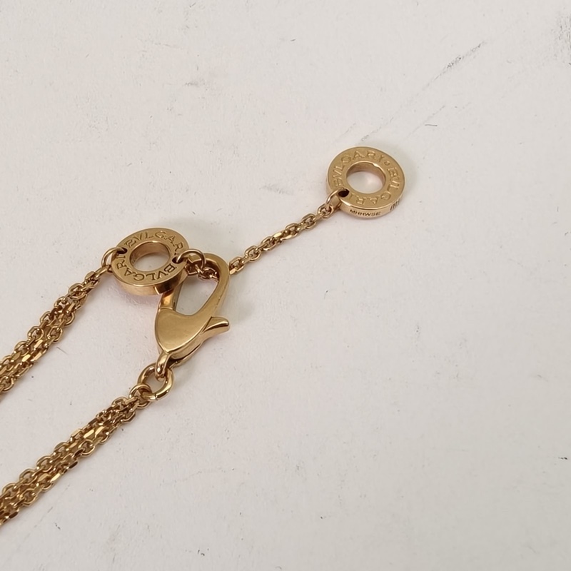 BVLGARI DIVASDREAM白母貝小扇子手鏈18K玫瑰金M-L碼-3