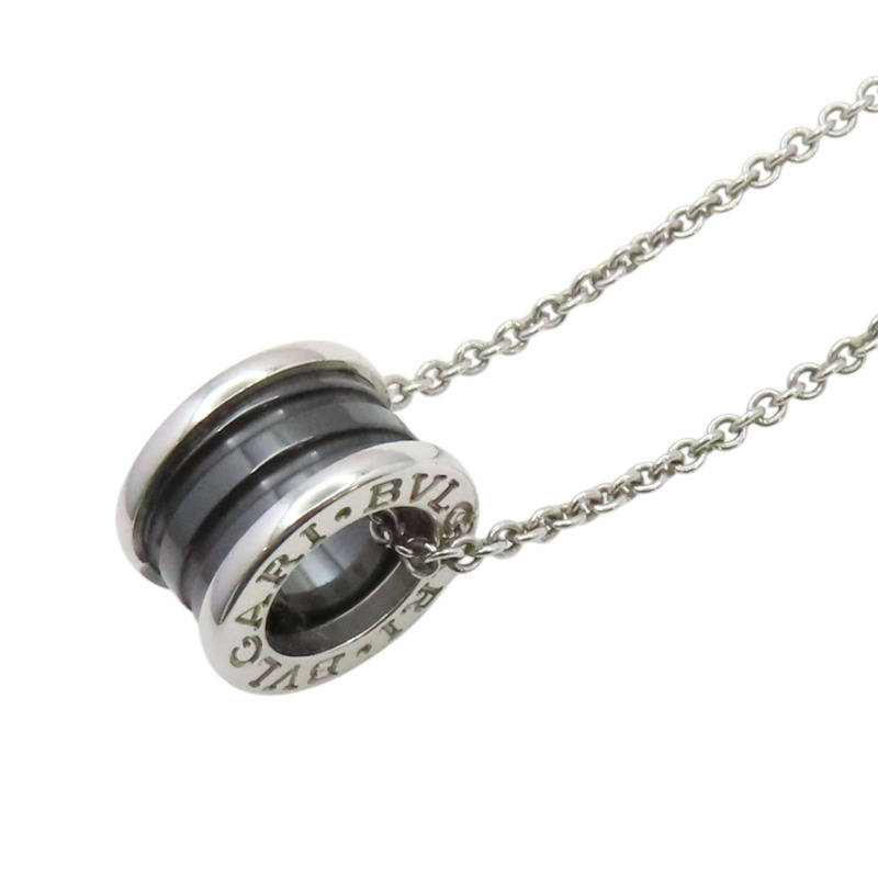 925純銀 黑色陶瓷 Save the Children 項鏈【BVLGARI 寶格麗】 349634-1