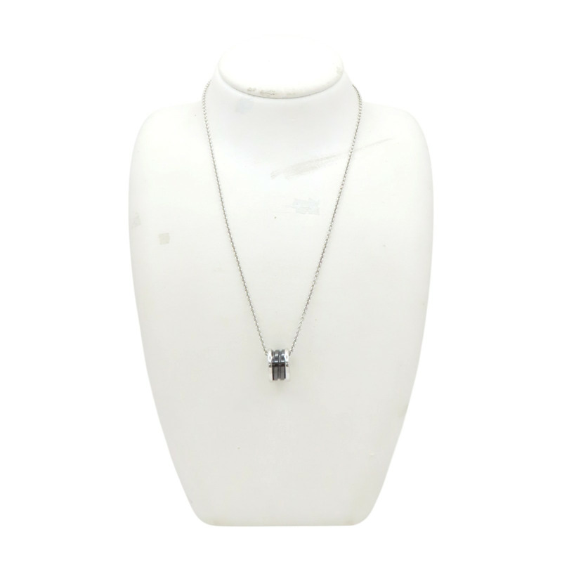 925純銀 黑色陶瓷 Save the Children 項鏈【BVLGARI 寶格麗】 349634-13