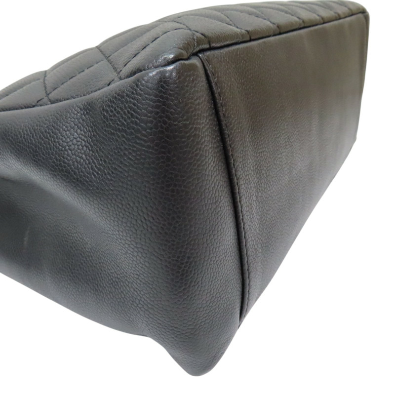 黑色 菱格紋 荔枝牛皮 GST 肩背包 銀釦【CHANEL 香奈兒】 A50995-9