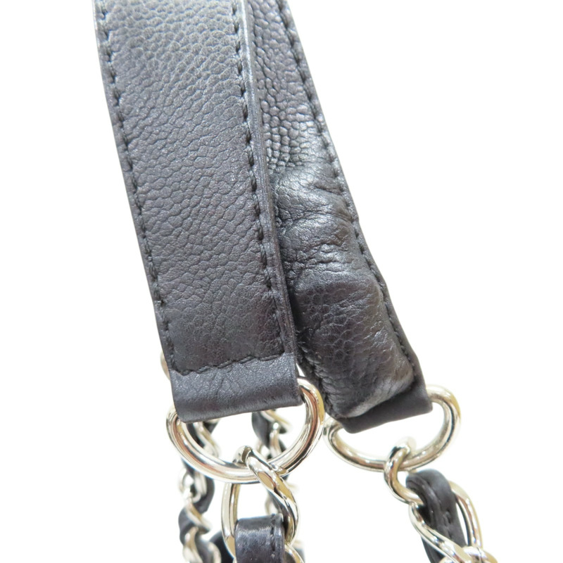 黑色 菱格紋 荔枝牛皮 GST 肩背包 銀釦【CHANEL 香奈兒】 A50995-14
