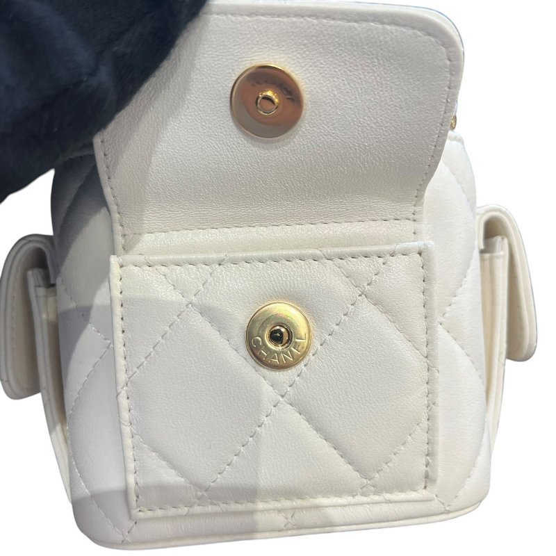 【美收精品】CHANEL白色肩背包 5-236-7