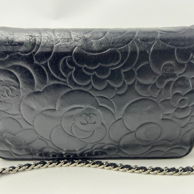 Chanel 山茶花壓紋 WOC 鍊條包-9