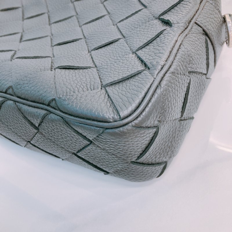 MS0623 Bottega Veneta 寶緹嘉 葆蝶家 相機包 經典織紋 牛皮頸紋 黑色 銀扣 Intrecciato Camera Bag 29cm Calfskin Black x PHW-6