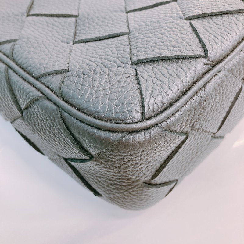 MS0623 Bottega Veneta 寶緹嘉 葆蝶家 相機包 經典織紋 牛皮頸紋 黑色 銀扣 Intrecciato Camera Bag 29cm Calfskin Black x PHW-7
