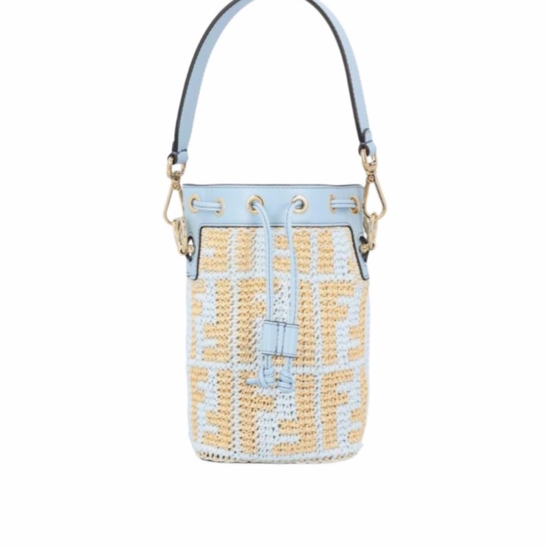 Fendi 女士 Mon Tresor迷你徽標抽繩手提包均碼碼MINI、12cm*10cm*18cm-2