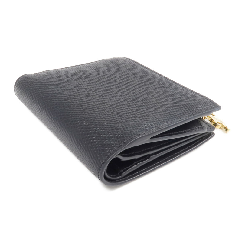 CELINE 牛皮皮革Triomphe Compact Wallet金扣錢包-4