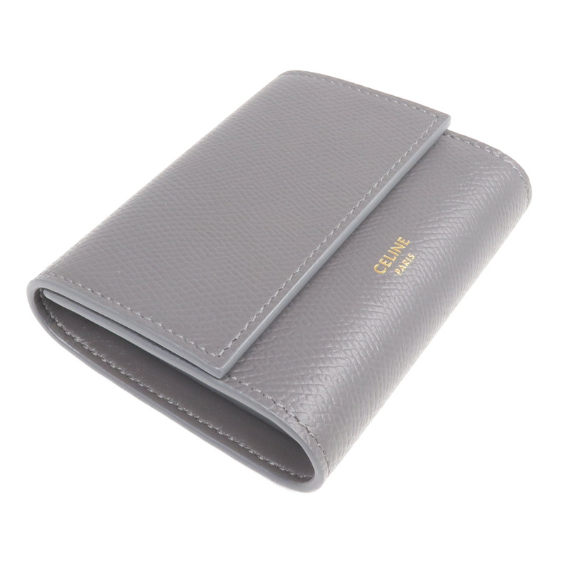CELINE 牛皮皮革Tri-Fold Wallet金扣錢包-3