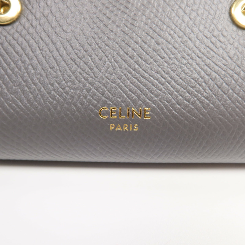 CELINE 牛皮皮革Tri-Fold Wallet金扣錢包-7