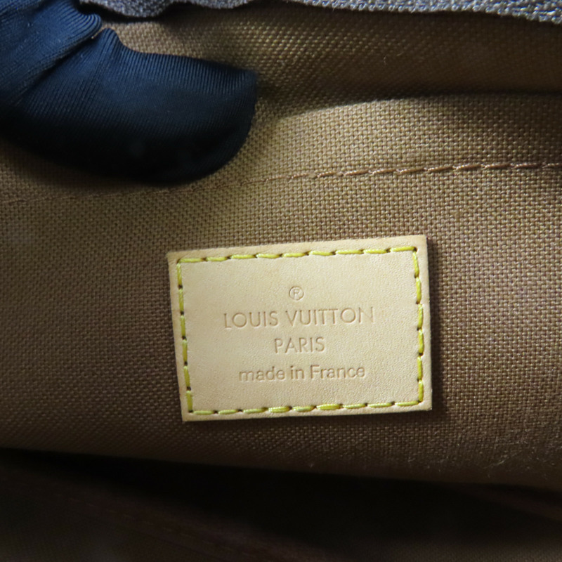 LOUIS VUITTON Monogram Multi Pochette Accessoires金扣手挽肩背兩用袋棕色-10