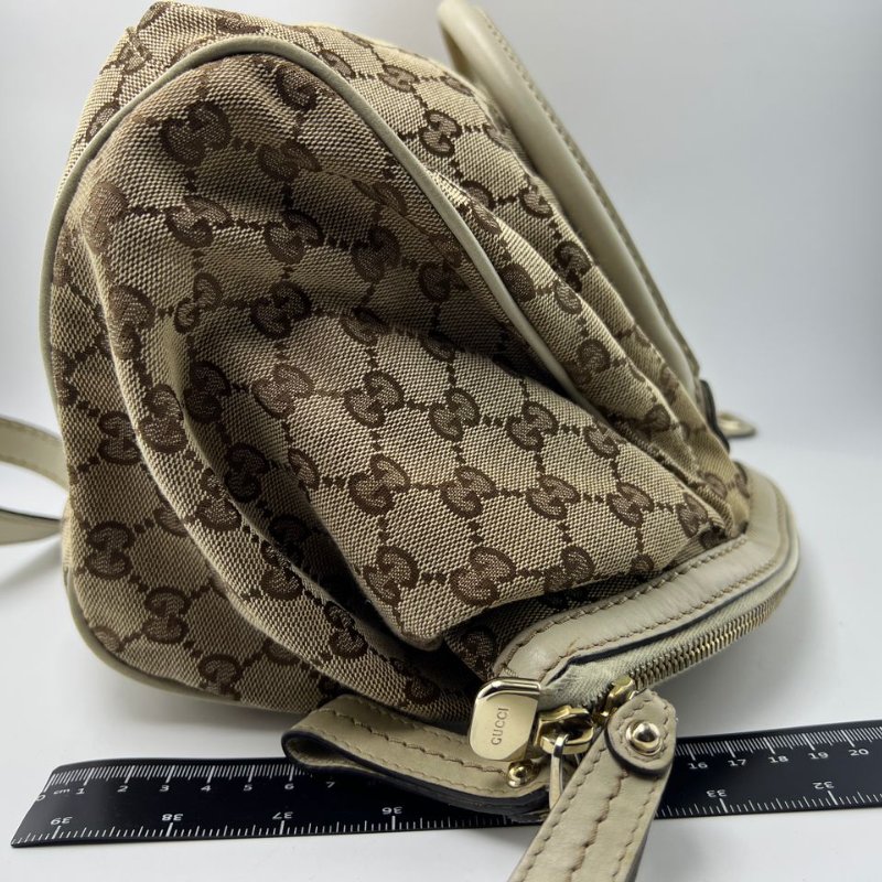 Gucci 雙 G 老花軟貝殼手提斜挎包-5