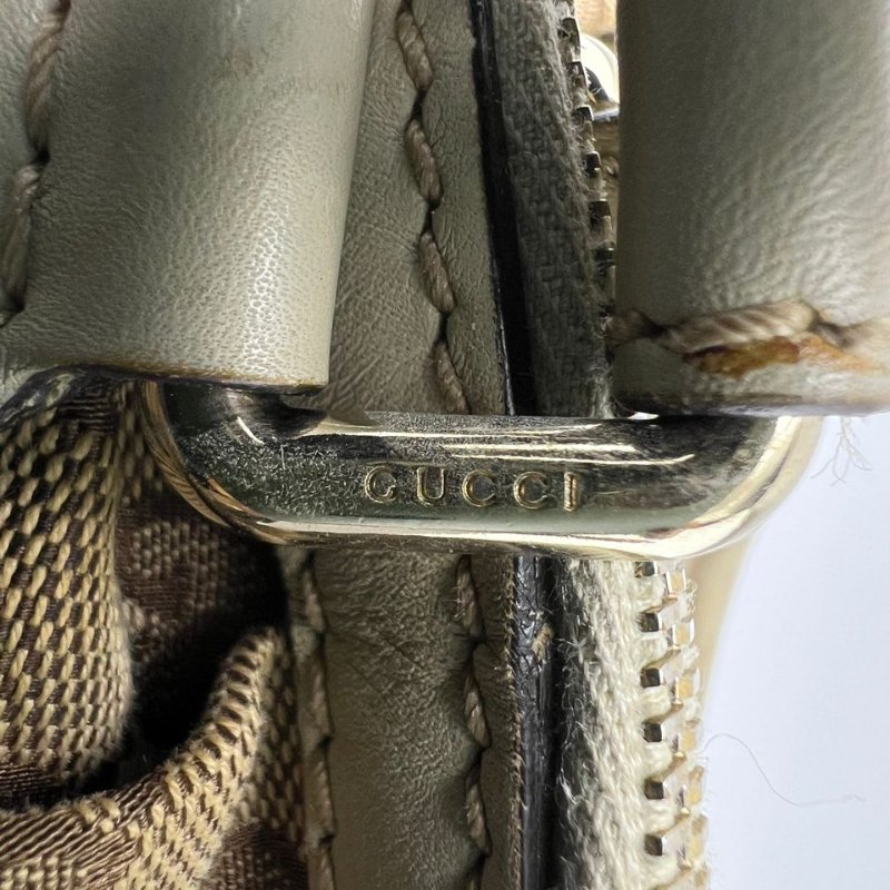 Gucci 雙 G 老花軟貝殼手提斜挎包-17