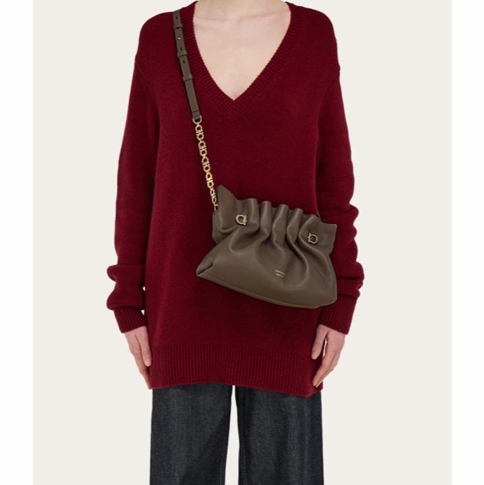 Salvatore Ferragamo 女士 頂部提手單肩包均碼碼27cm*11cm*18cm-3