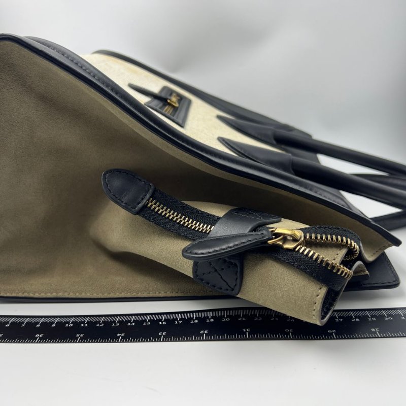 Celine Luggage 帆布拼皮笑臉包-3