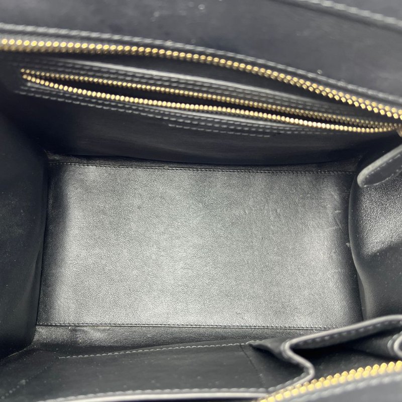 Celine Luggage 帆布拼皮笑臉包-14