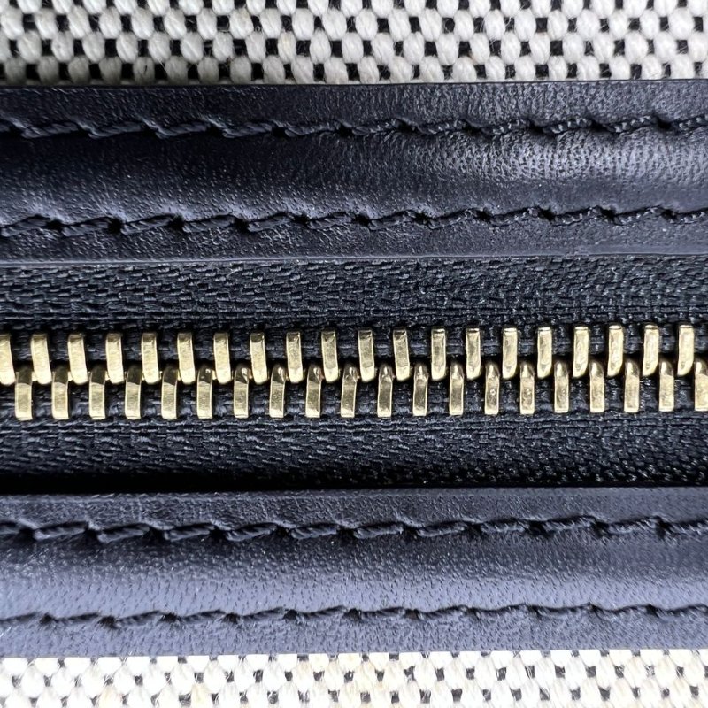 Celine Luggage 帆布拼皮笑臉包-15