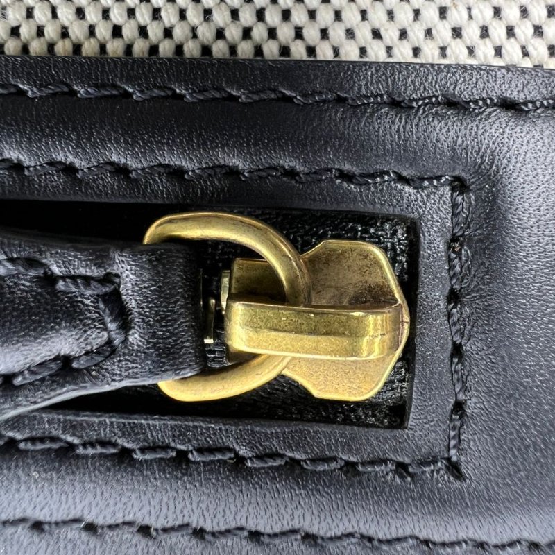 Celine Luggage 帆布拼皮笑臉包-17