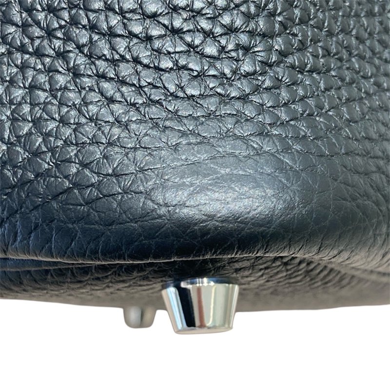 HERMES PICOTIN 18 皮革 黑色 銀釦-4