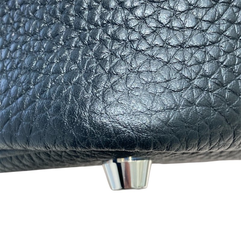 HERMES PICOTIN 18 皮革 黑色 銀釦-5