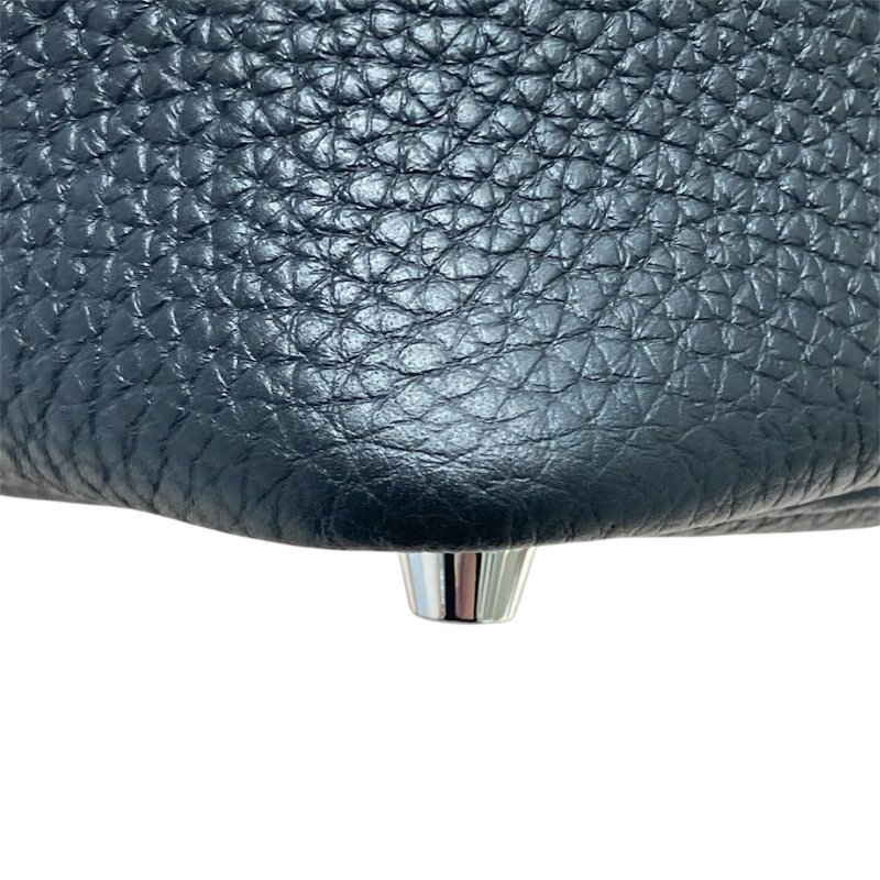 HERMES PICOTIN 18 皮革 黑色 銀釦-7