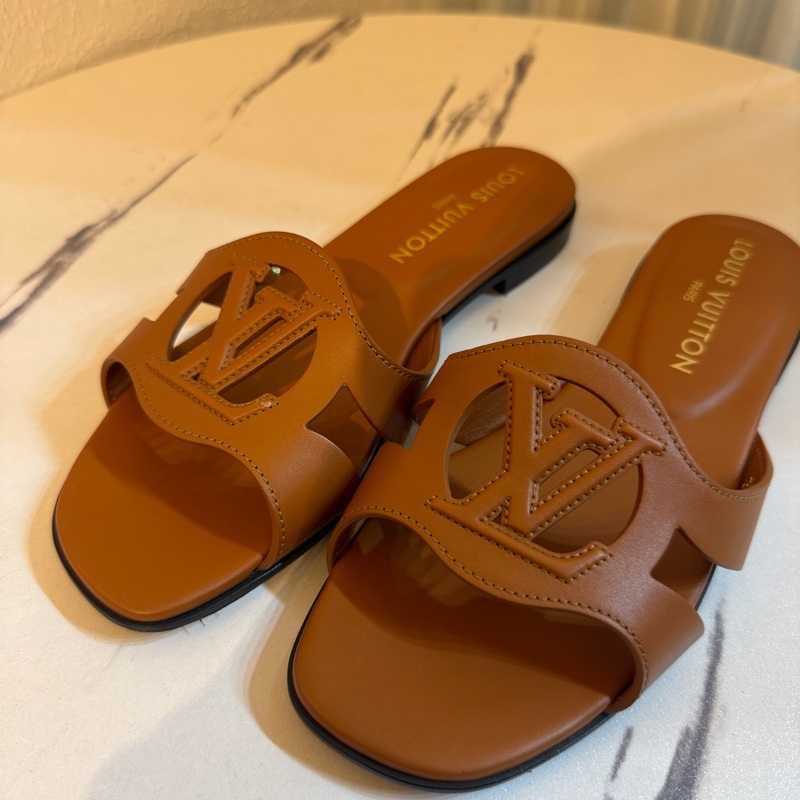 lv 焦糖色拖鞋36/37都能穿-1
