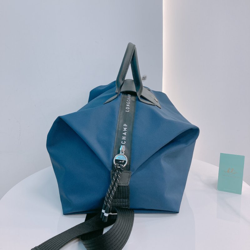 MS0624 Longchamp 瓏驤 摺疊 尼龍帆布 大號 墨水藍色 銀扣 Le Pliage Energy Top Handle Size L Eco-Nylon Ink Blue x PHW-2