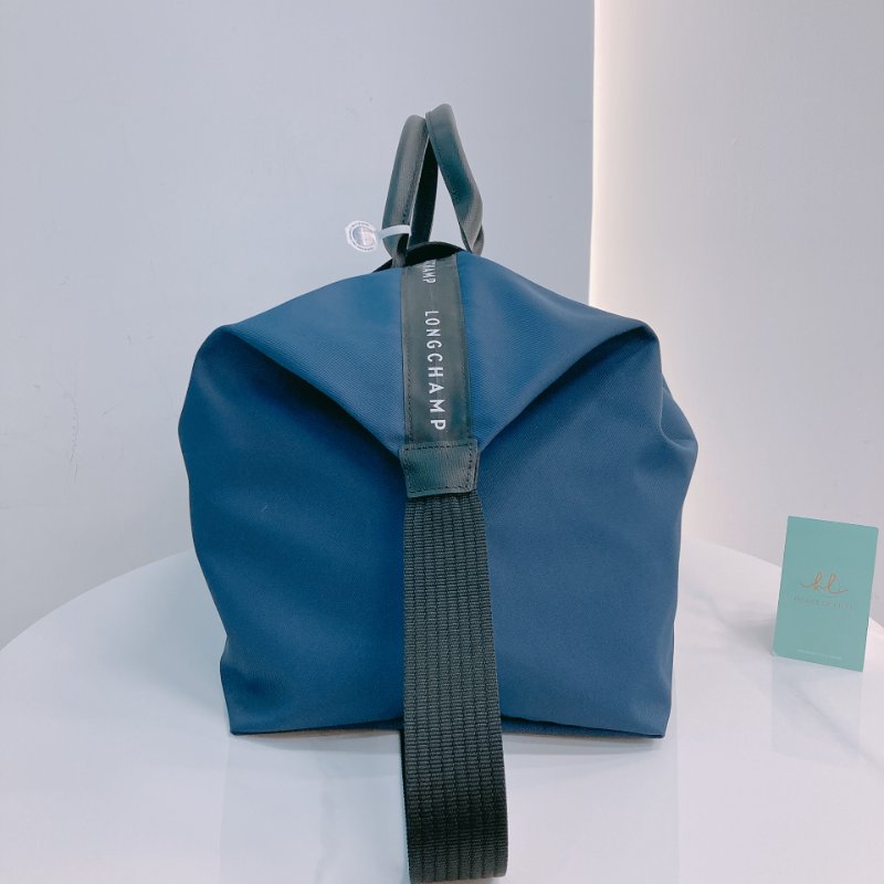 MS0624 Longchamp 瓏驤 摺疊 尼龍帆布 大號 墨水藍色 銀扣 Le Pliage Energy Top Handle Size L Eco-Nylon Ink Blue x PHW-3