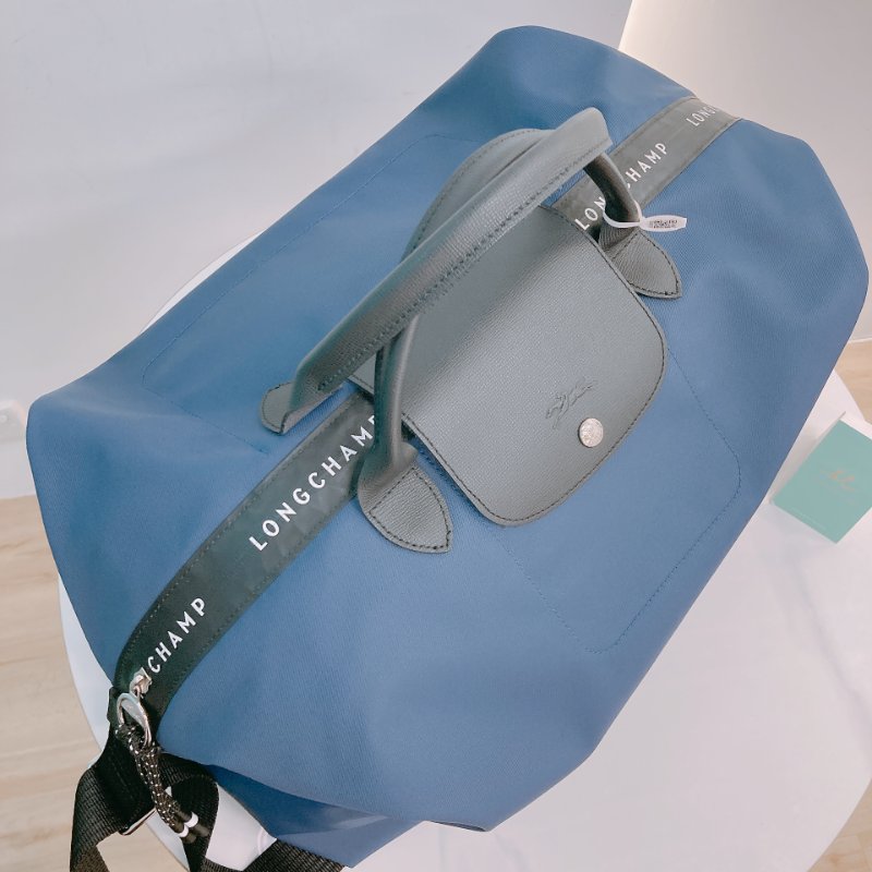 MS0624 Longchamp 瓏驤 摺疊 尼龍帆布 大號 墨水藍色 銀扣 Le Pliage Energy Top Handle Size L Eco-Nylon Ink Blue x PHW-9