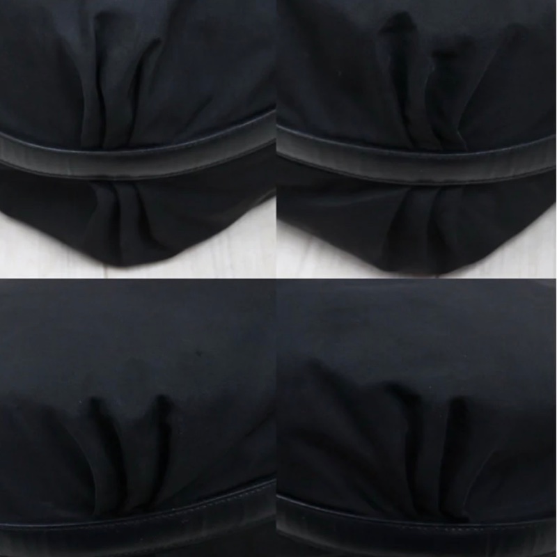 「JL精品代購」9新 Prada Hobo黑銀大號豌豆半月包-8