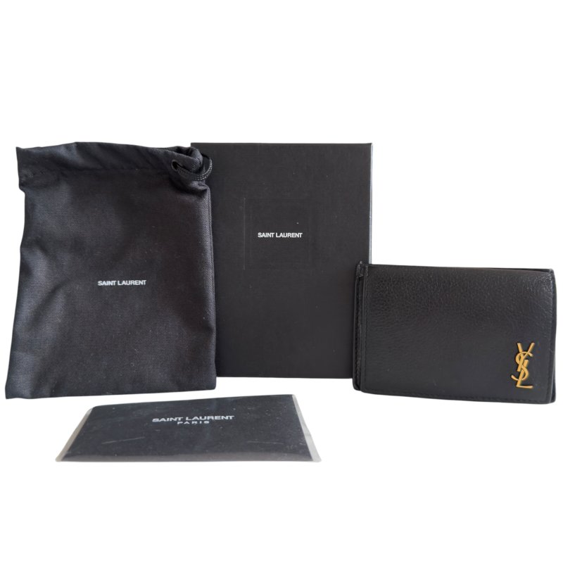 SAINT LAURENT YSL Tiny Cassandre 卡片零錢包-0