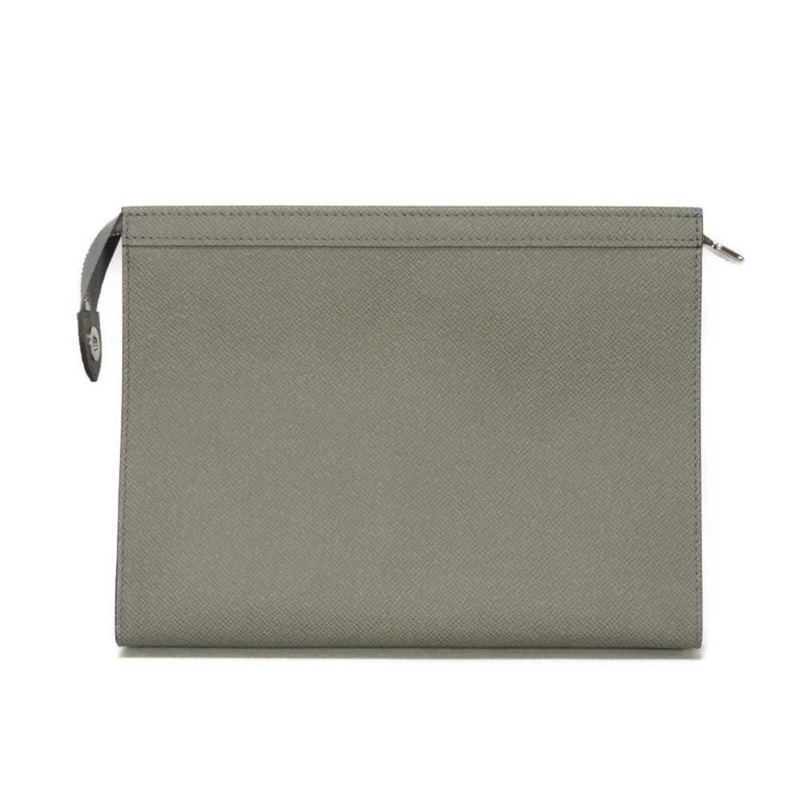 路易威登 (Louis Vuitton) 男士 Pochette Voyage MM 手拿包,美洲杯帆船賽灰色,帶 RFID IC 芯片,全新未使用,Taiga Glacier M59147 款式-2