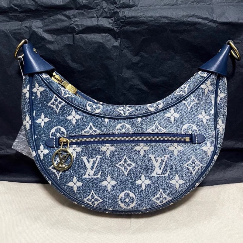 🌼LOUIS VUITTON 路易威登Loop牛仔款月亮包-11