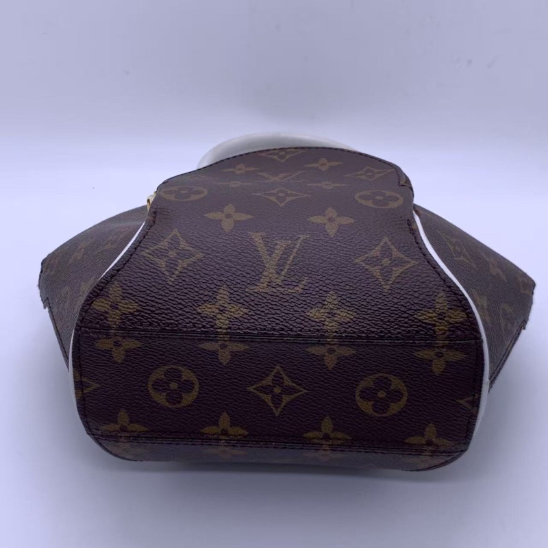 LOUIS VUITTON ELLIPSE棕色塗層帆布老花河蚌包,芯片款-2