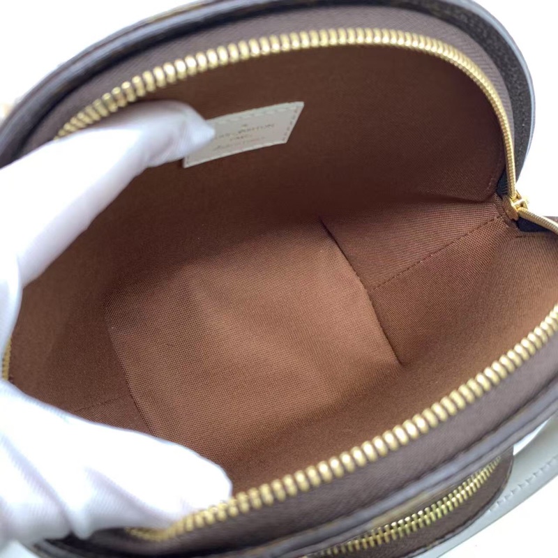 LOUIS VUITTON ELLIPSE棕色塗層帆布老花河蚌包,芯片款-4