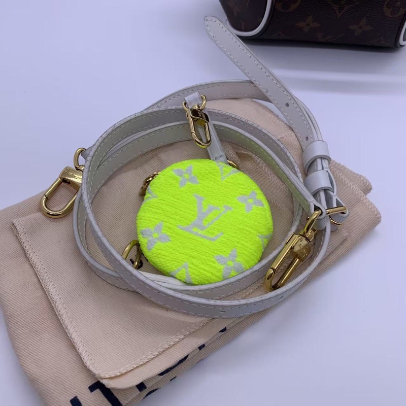 LOUIS VUITTON ELLIPSE棕色塗層帆布老花河蚌包,芯片款-5